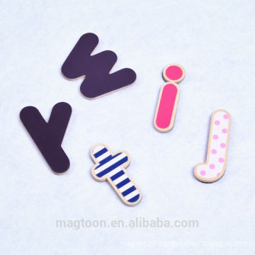 fashion color printing letter fridge magnet wood refrigerator magnet